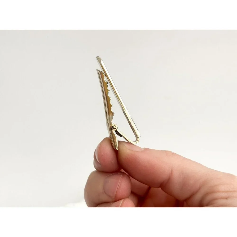 Minimalist 80's Style Smooth Gold Toned Vintage Men's Tie Bar | Tie Clip